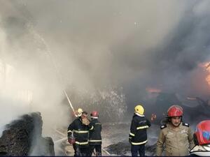 حريق في سوق بغداد