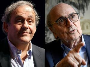 Michel Platini and Sepp Blatter (Photo by VALERY HACHE and Fabrice COFFRINI / AFP) Michel Platini and Sepp Blatter (Photo by VALERY HACHE and Fabrice COFFRINI / AFP)