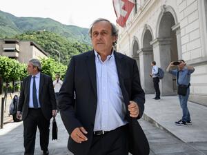 Former UEFA president Michel Platini leaves Switzerland's Federal Criminal Court after the first day of his trial over a suspected fraudulent payment in the southern Switzerland city of Bellinzona on June 8, 2022. Sepp Blatter and Michel Platini, once the chiefs of world and European football start a two-week trial following a mammoth investigation that began in 2015 and lasted six years. (Photo by Fabrice COFFRINI / AFP) Former UEFA president Michel Platini leaves Switzerland's Federal Criminal Court after the first day of his trial over a suspected fraudulent payment in the southern Switzerland city of Bellinzona on June 8, 2022. Sepp Blatter and Michel Platini, once the chiefs of world and European football start a two-week trial following a mammoth investigation that began in 2015 and lasted six years. (Photo by Fabrice COFFRINI / AFP)
