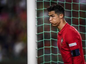 Portugal's forward Cristiano Ronaldo reacts during the UEFA Nations League, league A group 2 football match between Portugal and Czech Republic at the Jose Alvalade stadium in Lisbon on June 9, 2022. (Photo by PATRICIA DE MELO MOREIRA / AFP) Portugal's forward Cristiano Ronaldo reacts during the UEFA Nations League, league A group 2 football match between Portugal and Czech Republic at the Jose Alvalade stadium in Lisbon on June 9, 2022. (Photo by PATRICIA DE MELO MOREIRA / AFP)