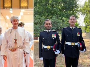 عزان آل سعيد وذي يزن يحتفلان بتخرجهما من ساندهيرست