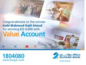 Harbi Mahmoud Najdi Ahmad Wins KD 4000 in Burgan Bank’s Value Account Draw 