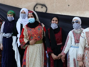 Palestinian embroidered dresses 