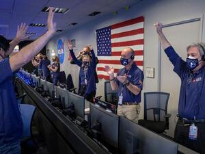 NASA team at Mars touchdown 