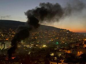 قصف اسرائيلي على البلدة القديمة في مدينة نابلس