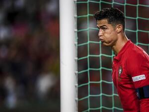 Portugal's forward Cristiano Ronaldo reacts during the UEFA Nations League, league A group 2 football match between Portugal and Czech Republic at the Jose Alvalade stadium in Lisbon on June 9, 2022. (Photo by PATRICIA DE MELO MOREIRA / AFP) Portugal's forward Cristiano Ronaldo reacts during the UEFA Nations League, league A group 2 football match between Portugal and Czech Republic at the Jose Alvalade stadium in Lisbon on June 9, 2022. (Photo by PATRICIA DE MELO MOREIRA / AFP)