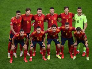 Spain footbal team (Photo by Marco BERTORELLO / POOL / AFP) Spain footbal team (Photo by Marco BERTORELLO / POOL / AFP)