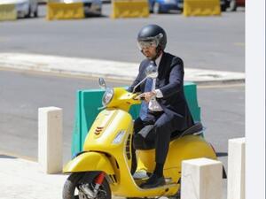 صورة متداولة للنائب زيد العتوم على دراجته النارية