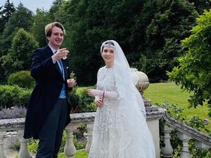 من حفل زفاف الأميرة راية بنت الحسين من فارس نيد دونوفان (المصدر: تويتر)