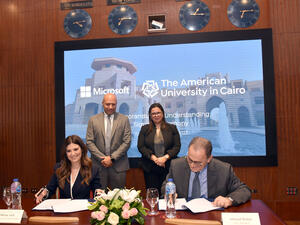 AUC and Microsoft Sign an MoU To Build Students’ Digital Capabilities And Meet the Changing Needs of the Market