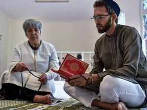 Zahed with his partner 