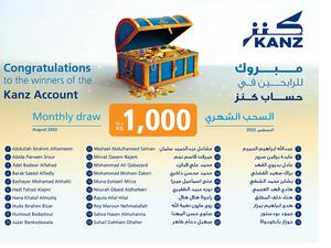 Burgan Bank Announces the Names of the Monthly Draw Winners of Kanz Account 