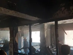  حريق هائل في كنيسة أبوسيفين