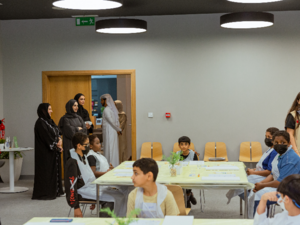 Hala Badri supports young talents at Al Safa Art and Design Library