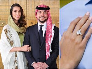 الأمير الحسين بن عبدالله وخطيبته رجوة آل سيف