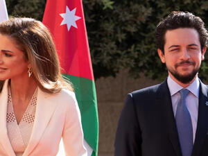 الملكة رانيا وولي العهد الأردني الأمير الحسين بن عبدالله (المصدر: الحساب الرسمي للملكة رانيا على إنستغرام)