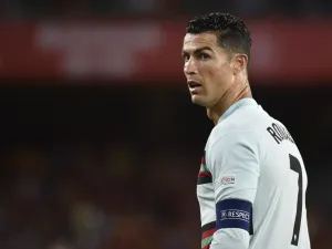 Portugal's forward Cristiano Ronaldo looks on during the UEFA Nations League, league A group 2 football match between Spain and Portugal, at the Benito Villamarin stadium in Seville on June 2, 2022. (Photo by CRISTINA QUICLER / AFP)
