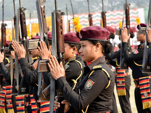 Women members of the Assam police 