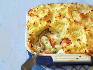 فطيرة السمك بمعجون الهريسة