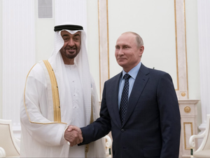 Sheikh Mohamed bin Zayed meets with Putin 