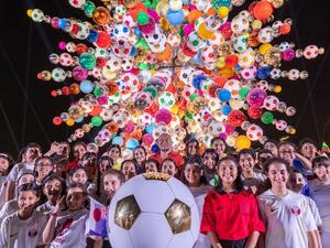 HH Sheikha Moza Attends Inauguration of Art Installation ‘Come Together’ at QF