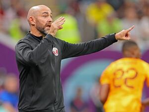 فيليكس سانشيز مدرب منتخب قطر (المصدر: أ ف ب)