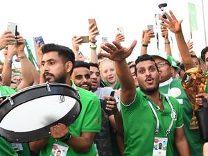 مشجعي المنتخب السعودي لكرة القدم 