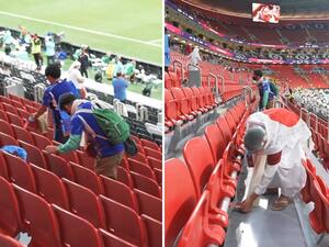 الجمهور الياباني في استاد البيت