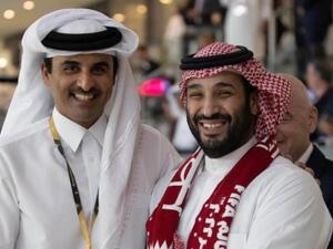 الأمير تميم بصحبة الأمير محمد 