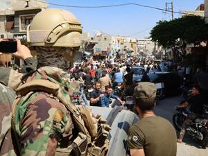 Turkey-backed Syrian fighters protest 