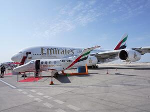 طائرة الإمارات A380 استقطبت آلاف الزوار في معرض البحرين للطيران