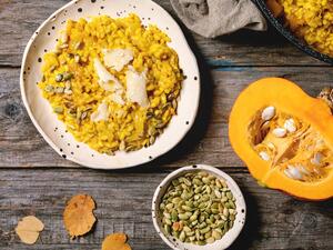 ريزوتو اليقطين الحلو من المطبخ الإيطالي