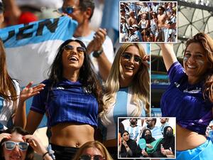 الجماهير الأرجنتينية في لقاء الأرجنتين ضد السعودية (المصدر: Dailymail)