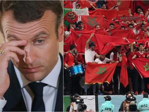 الجماهير المغربية تستفز الرئيس الفرنسي إيمانويل ماكرون