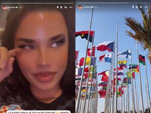 دموع ايفانا كنول في وداع قطر 