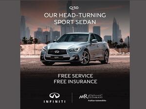 INFINITI of Arabian Automobiles accentuates the Q50 with special perks