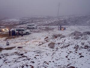 Snow in Saudi Arabia 