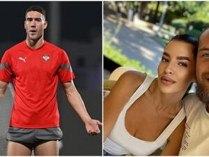 الحارس بريدراج راجكوفيتش مع زوجته آنا كاكيتش - دوشان فلاهوفيتش