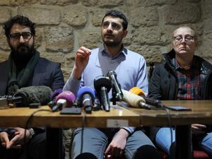 مؤتمر صحفي للمجلس الديموقراطي الكردي في فرنسا (أ ف ب)