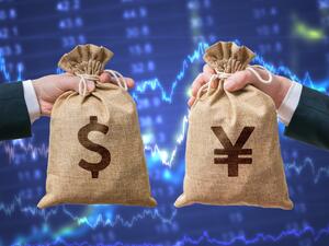 US dollar stable, yen down