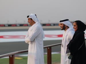 الشيخ محمد برفقة شقيقه أمير قطر الشيخ تميم بن حمد