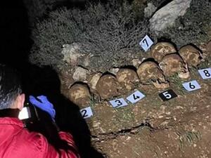 الرفات التي تم العثور عليها في بيت حنينا، حسب صورة متداولة على وسائل التواصل الإجتماعي