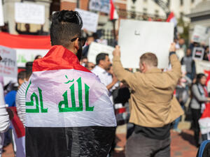 Iraqis protesting