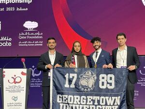 Georgetown Arabic Debate Team Wins Best Speaker and Earns Top Four Ranking at the 2nd Asian Arabic Debating Championship in Oman