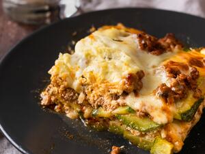 وصفة كيتو لازانيا الكوسا النباتية 