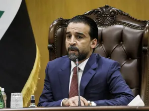 رئيس البرلمان العراقي محمد الحلبوسي (أ ف ب)