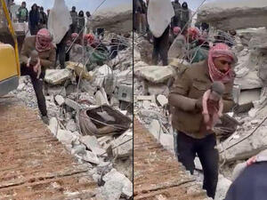 ولادة طفل تحت أنقاض زلزال سوريا المميت