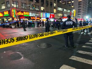 عناصر من الشرطة الأمريكية في مدينة نيويورك (أ ف ب)