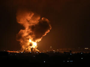 Fire as a result of air strikes