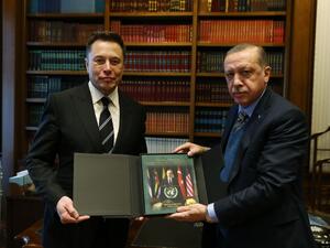 الرئيس التركي يلتقي بإيلون ماسك في أنقرة في 8 نوفمبر 2017